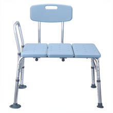 Cadeira de banho de liga de alumínio, assento de transferência, azul, para banheira de segurança, com encosto e alça 2024 - compre barato