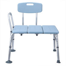 Bath Chair Aluminium Alloy Bath Chair Transfer Bench FCH Medical Bathroom Safety Shower Tub  with Back & Handle Blue 2024 - buy cheap