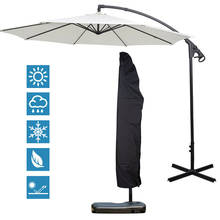 200-280cm Outdoor Patio Umbrella Waterproof Protective Cover with Zipper for Garden Cantilever Parasol Umbrellas Case 2024 - купить недорого