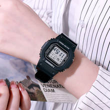 Relógio digital minimalista feminino, luminoso, casual, à prova d'água, luxuoso, com alarme, display de semana, calendário, para mulheres, montre 2024 - compre barato