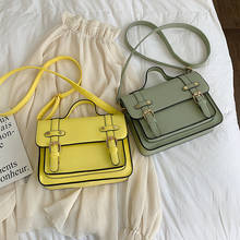 Женская сумка-мессенджер ярких цветов, желтая школьная сумка через плечо для девочек, маленькая квадратная сумка через плечо для подростков, 2019 2024 - купить недорого