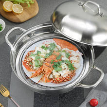 34cm One-Layer Steamer Stainless Steel Fast Heat Conductivity Dual-purpose Pot Kitchen Boiling Soup Steaming Pot with Lid 2024 - buy cheap
