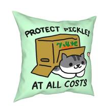 Pickles Protection Throw Pillow Cover Cushions for Sofa Neko Atsume Kawaii Cat Game Kitty Collector Fashion Pillowcase 2024 - buy cheap