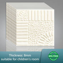 Pegatinas de pared 3D para habitación de niños, paneles de papel autoadhesivos de piedra para decoración de dormitorio, papel tapiz impermeable, decoración para el hogar, Bebé y Niño 2024 - compra barato