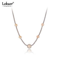 Lokaer Titanium Stainless Steel CZ Crystal Plant Tree Choker Necklaces For Women Girls Trendy Charm Pendant Necklace N19188 2024 - buy cheap