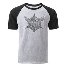 Odin viking eagle tshirt men tv mostrar vikings raglan t camisa do vintage verão algodão manga curta tshirt hip hop harajuku streetwear 2024 - compre barato