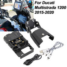 Suporte de celular para motocicleta, placa de gps para ducati multiroad 1200, 2015, 2016, 2017, 2018, 2019 e 2020 2024 - compre barato