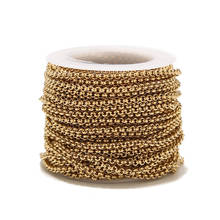 2 Meters Gold Tone Stainless Steel 2.5mm Width Cable Chains Circle Link Chain DIY For Necklace Bracelet Jewelry Making Findings 2024 - buy cheap