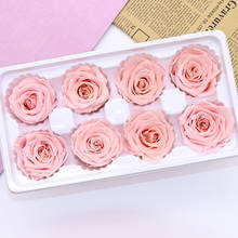8 Pcs High Quality Preserved Flowers Flower Immortal Rose 5CM Diameter Mothers Day Gift Eternal Life Flower Material Gift Box 2024 - buy cheap