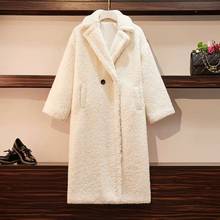 2020 New thicked winter coat women with faux fur loose lamb pellet long warm sheep shearling coats especially cold places jacket 2024 - buy cheap