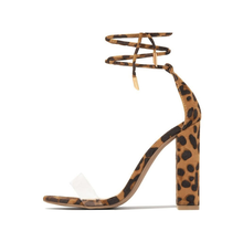 Fashion Rhinestone Sandals Women Slippers Pointed Toe Leopard grain Summer Sandals Thick Flat Heels Female Sandals Buty Damskie 2024 - buy cheap