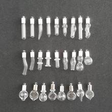 Mini botellas de vidrio con tapa de pegamento, 10 Uds., 5mm, colgante de cristal, fabricación de joyas de arroz 2024 - compra barato