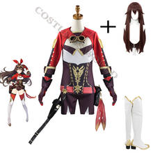 Hot Game Genshin Impact Amber Cosplay Costumes Amber Wig Cosplay Halloween Cosplay Costumes With Gloves Cosplay Uniform Full Set 2024 - buy cheap