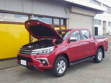 Capó delantero para Toyota Hilux GUN125, puntales de Gas, soporte de elevación, amortiguador, fibra de carbono, 2015 2024 - compra barato