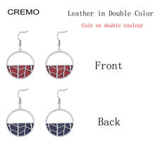 Cremo-pendientes redondos de acero inoxidable para mujer, aretes de cuero extraíbles, joyería 2020 2024 - compra barato