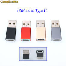 ChengHaoRan 1pcs USB 2.0 Male To Type C Cable Adapter Female Converter Adapter For Computer Mobile Phone 2024 - compra barato