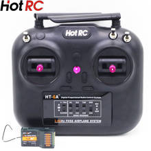 Hotrc-transmissor fhss e 6 canais rc, 2.4g, 6 canais, com caixa, para drone, avião, rc 2024 - compre barato