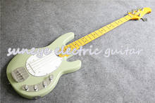China Custom Shop Green Glossy 4 Strings Electric Bass Guitar Basswood Guitar Body Music Man Electric Bass Guitar 4 Strings 2024 - buy cheap