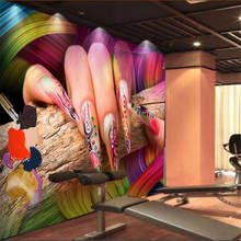 Milofi papel de parede grande personalizado para salão de beleza, pintura de ferramentas para decoração de parede 2024 - compre barato