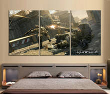 Póster de escena de disparo de soldado de juego de Warface, obra de arte, pinturas en lienzo, imagen de pared HD para decoración de dormitorio, 3 uds. 2024 - compra barato