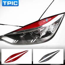 TPIC 2 Pcs/lot Headlights Eyebrow Eyelids Carbon Fiber Trim Cover Sticker M Performance Decor For BMW F30 F35 2013-2019 3 Series 2024 - buy cheap