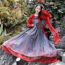 Chinese Elegant Hanfu Costume Ancient Fairy Princess Costume Traditional Tang Dynasty Stage Performance Outfit Female Dress 90 2024 - buy cheap