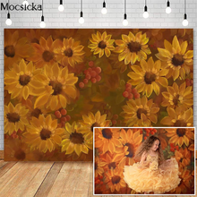 Sunflower Flowers Photography Backdrops Abstract Texture Floral Newborn Baby Kids Birthday Photocall Background Photo Studio 2024 - buy cheap