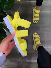 Sandal's Women Wedges Platform Candy Color Ladies Hemp Shoes Ladies Summer Casual Slip On Strap Cross Cool Girls For Sharri 2024 - buy cheap