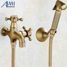 Antique Brushed Chrome polished brass bidet small shower toilet faucet mixer tap Hand held shower Head Bathroom faucet 2024 - buy cheap