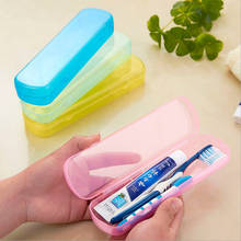 Simple Fashion Travel Portable Toothbrush Toothpaste Storage Box Blue Green Pink Color Container PP Toothbrush Organizer Case 2024 - buy cheap