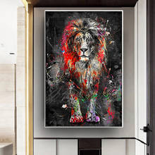 African Abstract Colorful Lion Painting For Home Decoration Modern Animal Wall Art Picture Prints Canvas Poster Print Picture 2024 - buy cheap