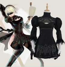 Косплей-костюм YoRHa No.2 Type B cos NieR:Automata аниме, мужской, женский, костюм высокого качества, платье, головной убор, носки, перчатки 2024 - купить недорого