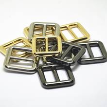 Anillo deslizador ajustable de tres anillos con hebilla de Metal para 20 piezas, anillo rectangular para correas de mochila, correas DIY16MM 20MM 25MM 32MM 38MM 2024 - compra barato