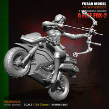 YuFan-soldado de resina y motocicleta Unisex, modelo 1/24, 75mm, novedad, YFWW-1861 2024 - compra barato