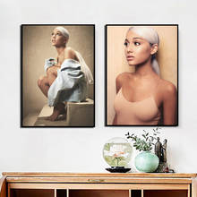 Cartaz da lona impressão menina sexy ariana grande imagem adoçante pintado sala de estar arte parede quarto decoração 2024 - compre barato