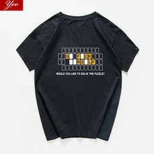 would you like to solve the puzzle keyboard funny t-shirt men geek  hip hop tshirt streetwear loose Harajuku Tee shirt homme men 2024 - buy cheap