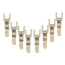 Free shipping 12pcs Audiocrast gold plated spade connector for speaker cable 2024 - buy cheap