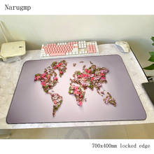 world map mousepad 70x40cm hot sales Computer mouse mat gamer gamepad pc cute gaming mousemat desk pad office padmouse 2024 - buy cheap