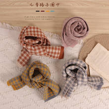 1-6years Retro Sweet Plaid Autumn and Winter Children's Scarf Baby Girls Baby Boys Wild Warm Baby Knitted Scarf KF404 2024 - buy cheap