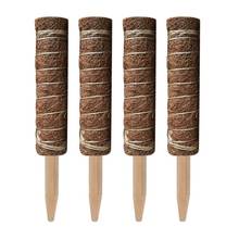 Paquete de 4 Totem Coir Pole Coir Moss Totem Pole para extensión de soporte de plantas trepadoras plantas de interior Creepers 30cm 2024 - compra barato