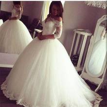 NUOXIFANG robe de mariage Ball Gown Sale Wedding Dresses Lace Long Sleeves Vintage Bridal Dresses Factory Vestidos De Noiva 2022 2024 - buy cheap