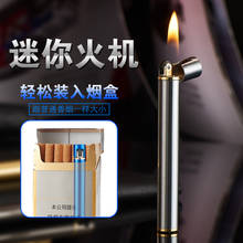 Encendedor inflable creativo tipo cigarrillo, muela de llama abierta, funda de cigarrillo, butano, a prueba de viento, dispositivo para fumar 2024 - compra barato