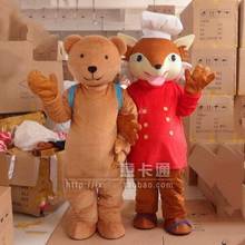 Fox Bear Party Mascot Costume Suits Cosplay Game Dress Outfits Carnival Halloween Interesting Funny Cartoon Character Clothing 2024 - buy cheap