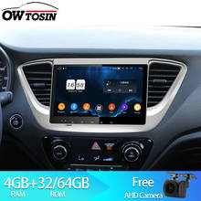 Owtosin Car Radio Multimedia Video Player Navigation GPS Android 9.0 For Hyundai Verna /Accent /Solaris 2017 2018 2019 Car 2024 - buy cheap