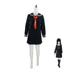 Japanese/Korean Hell Girl Enma Ai Cosplay Costume School Uniforms JK Student Sailor Suit Top+Dress+Tie +Socks 2024 - buy cheap