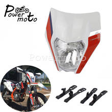 Motocross enduro farol nu corrida bicicleta cabeça lâmpada frente máscara de luz para fe te tc fc sx sxf exc XC-W 125-450 esporte duplo 2024 - compre barato