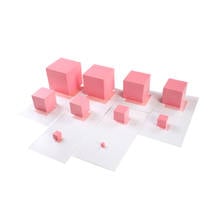 Wooden Montessori Material Pink Tower Early Learning Education Preschool Building Block Toy for Children Juego Montessori J2166F 2024 - buy cheap