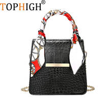 TOPHIGH Fashion Women  Crocodile Shoulder Bag  Newly Clutch Wallet Chain Summer Ladies Evening Party Scarf Hand Bag 2024 - buy cheap