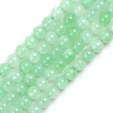 Natural Green Angelite Stone Beads Round Loose Spacer Beads 15''Strand/Inch 4/6/8/10mm For Jewelry Making DIY Bracelets Necklace 2024 - buy cheap
