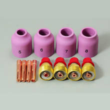 TIG-KIT de lentes de Gas, boquilla de alúmina, cilindro de mandril Fit soplete de soldadura TIG WP SR DB 9 20 25 12PK 2024 - compra barato